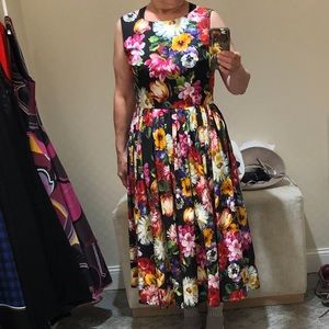 Iso - Dolce And Gabana Flowers Floral Dress Sz 12 - image 1